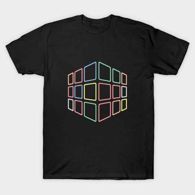 Neon Cube T-Shirt by GloopTrekker